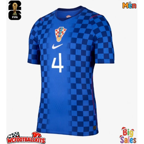 Croatia Josko Gvardiol #4 Replica Away Stadium Shirt World Cup 2026 Short Sleeve